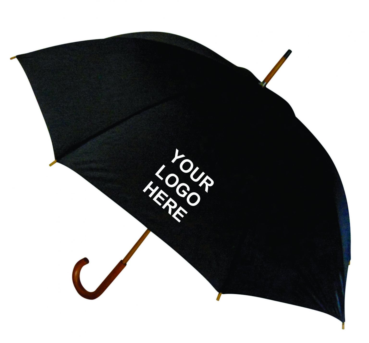 48″ BLACK LOGO UMBRELLAS Premium Quality Umbrellas