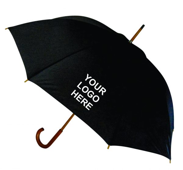 48″ BLACK LOGO UMBRELLAS Premium Quality Umbrellas